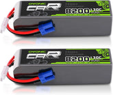 2 × OVONIC 3S Lipo-Akku 8200 mAh 130 C 11,1 V RC-Lipo-Akku mit EC5-Stecker für 1/8 4X4 RC-Fahrzeuge Auto RC-Truck